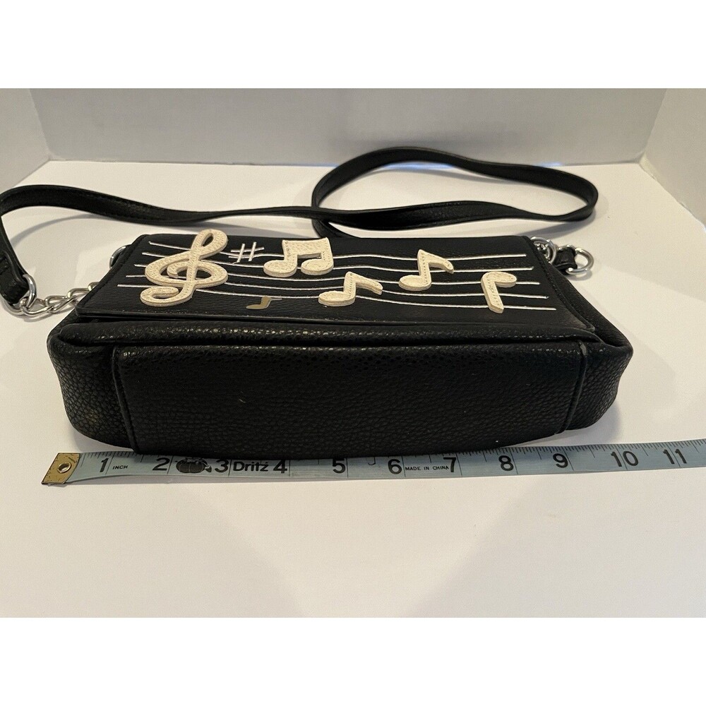 Charming Charlie Music Note Black Small Crossbody Purse - Picture 10 of 11